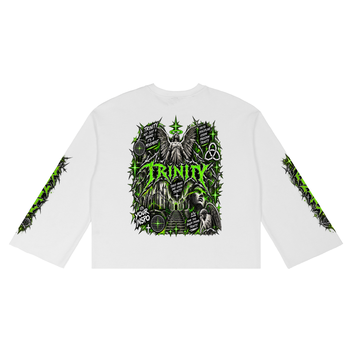 TRINITY Unisex Waffle Raw Edge T-Shirt