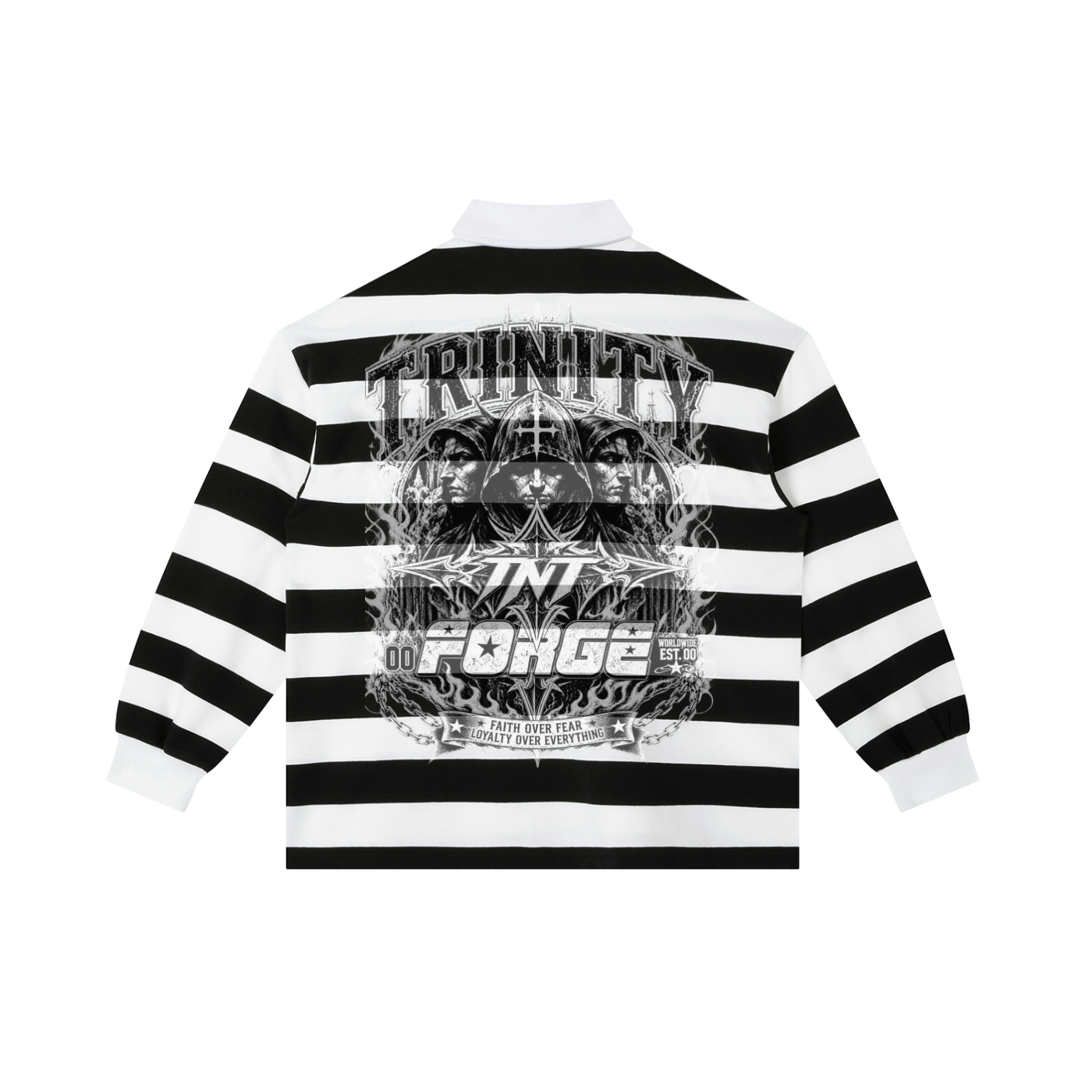 TRINITY Color Block Stripe Polo Shirt
