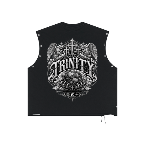 TRINITY Distressed Grommet Eyelet Tank Top