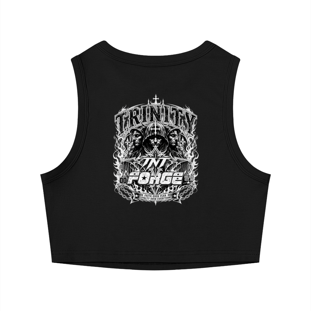 TRINITY Women's Tight Crewneck Crop Tank Top