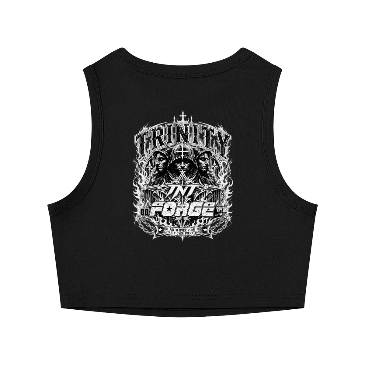 TRINITY Women's Tight Crewneck Crop Tank Top