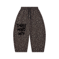 TRINITY X MIDNIGHT AURA Unisex Leopard Barrel Leg Sweatpants