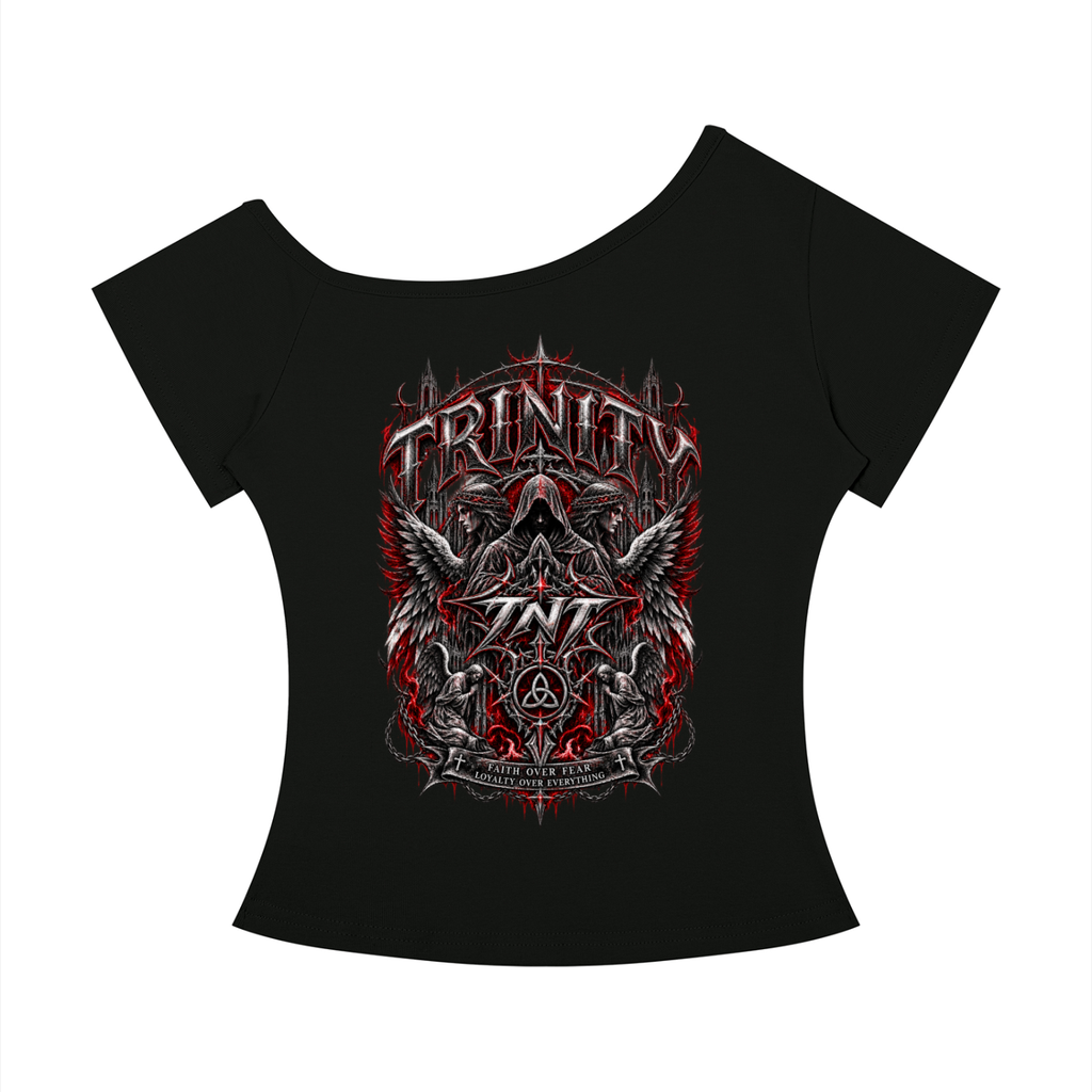 TRINITY Women’s Off-the-Shoulder T-Shirt