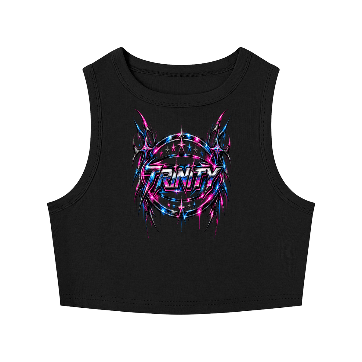 TRINITY Women's Tight Crewneck Crop Tank Top