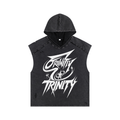 TRINITY Snow Washed Boxy Hooded Tank Top