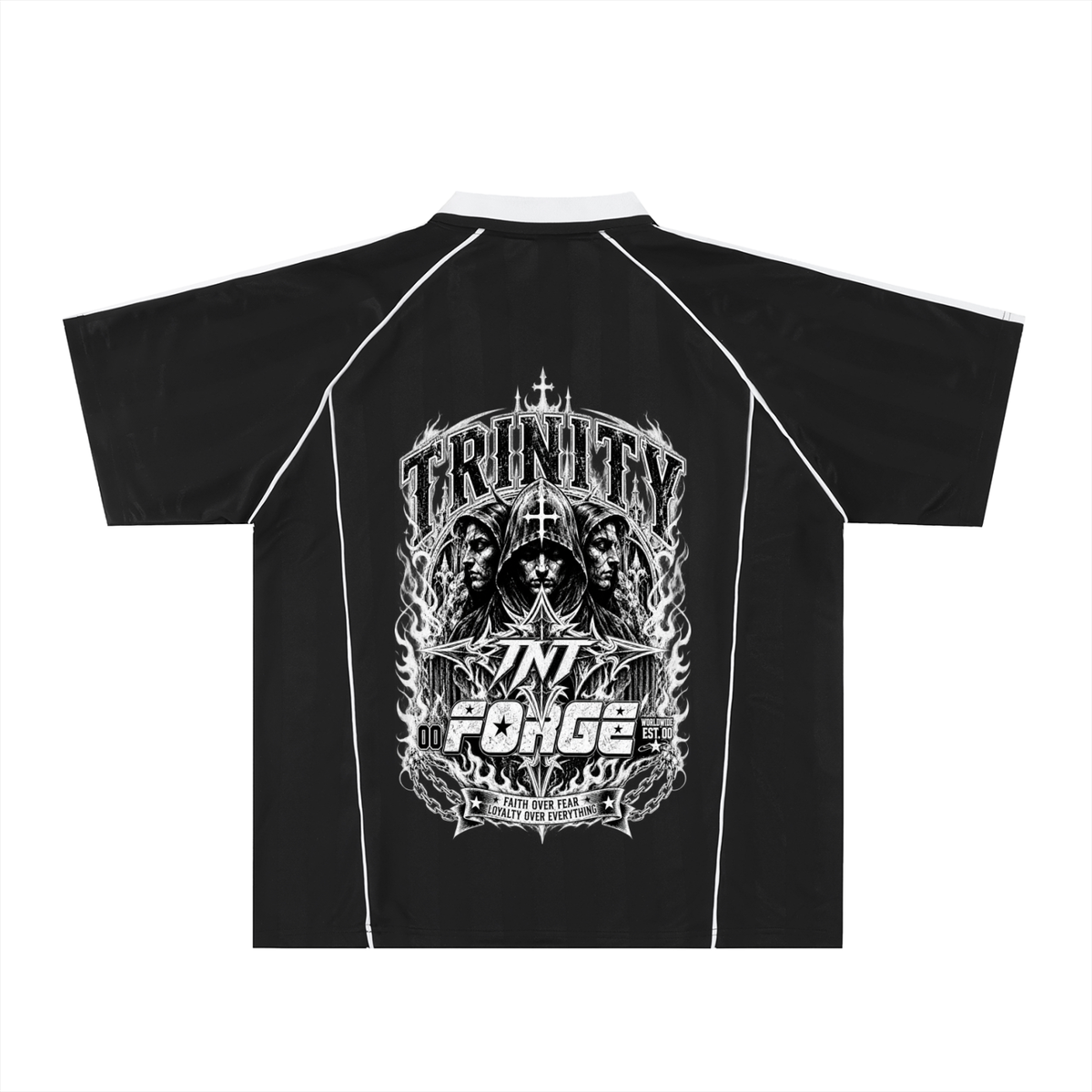 TRINITY Shadow Stripe Collared Soccer Jersey