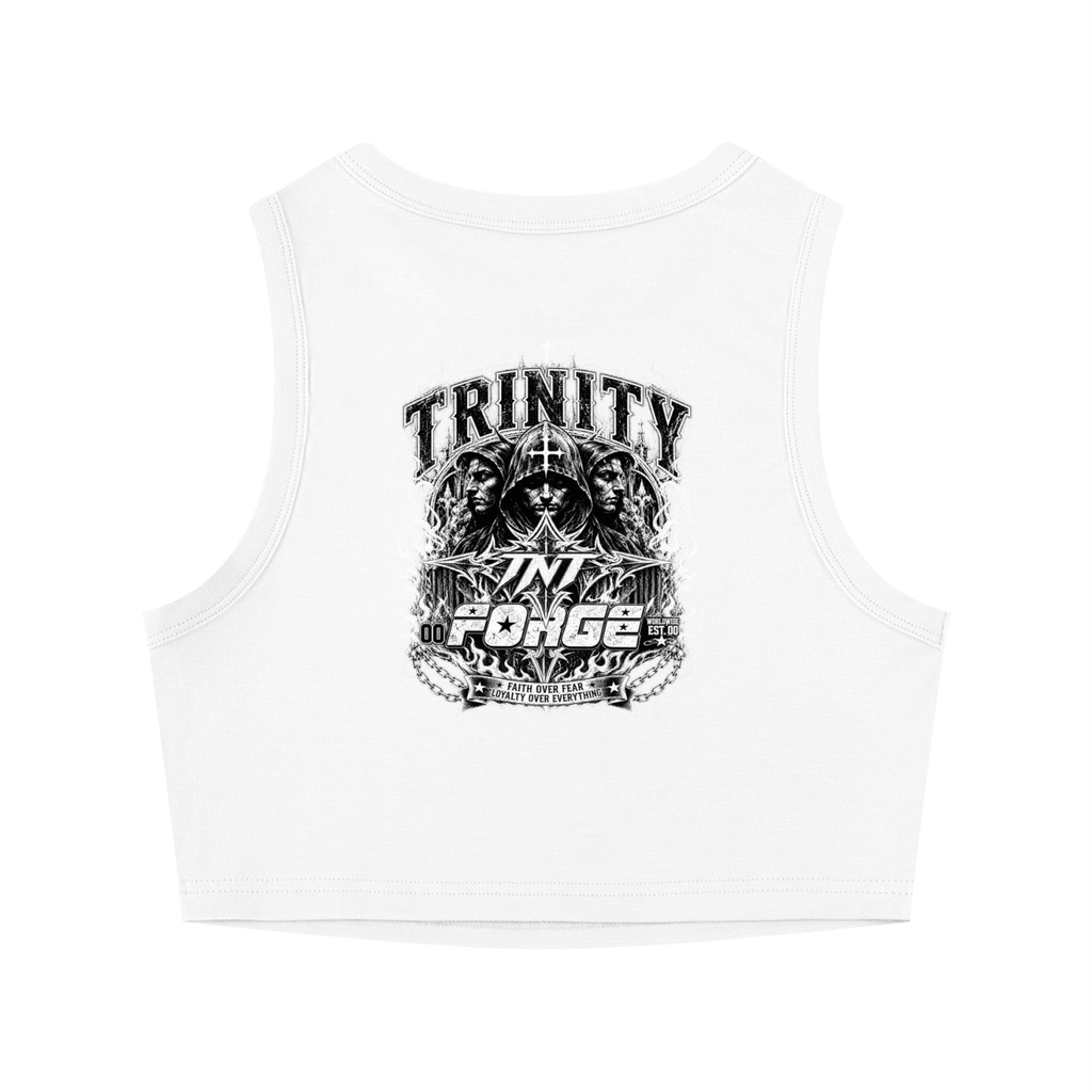 TRINITY Women's Tight Crewneck Crop Tank Top