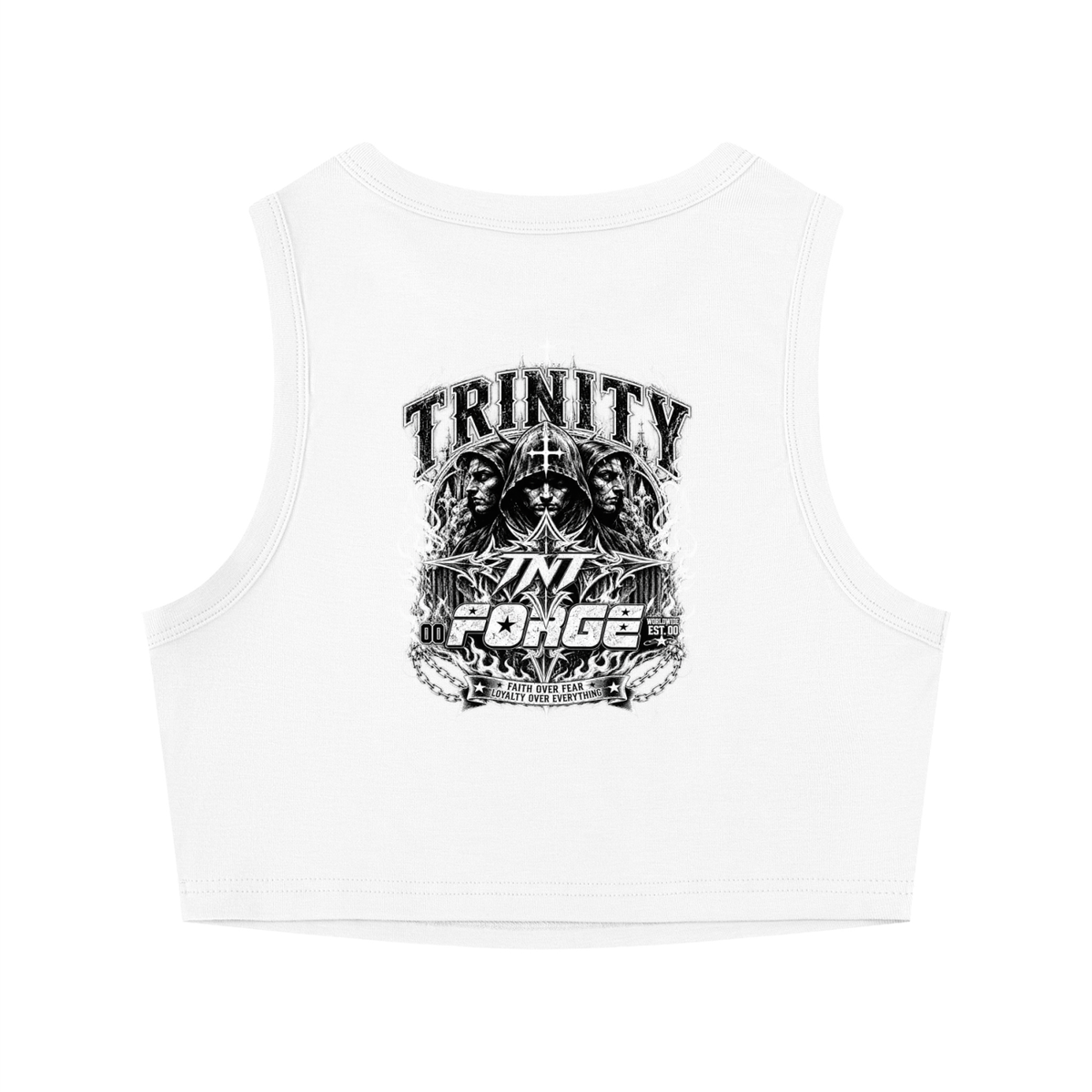 TRINITY Women's Tight Crewneck Crop Tank Top