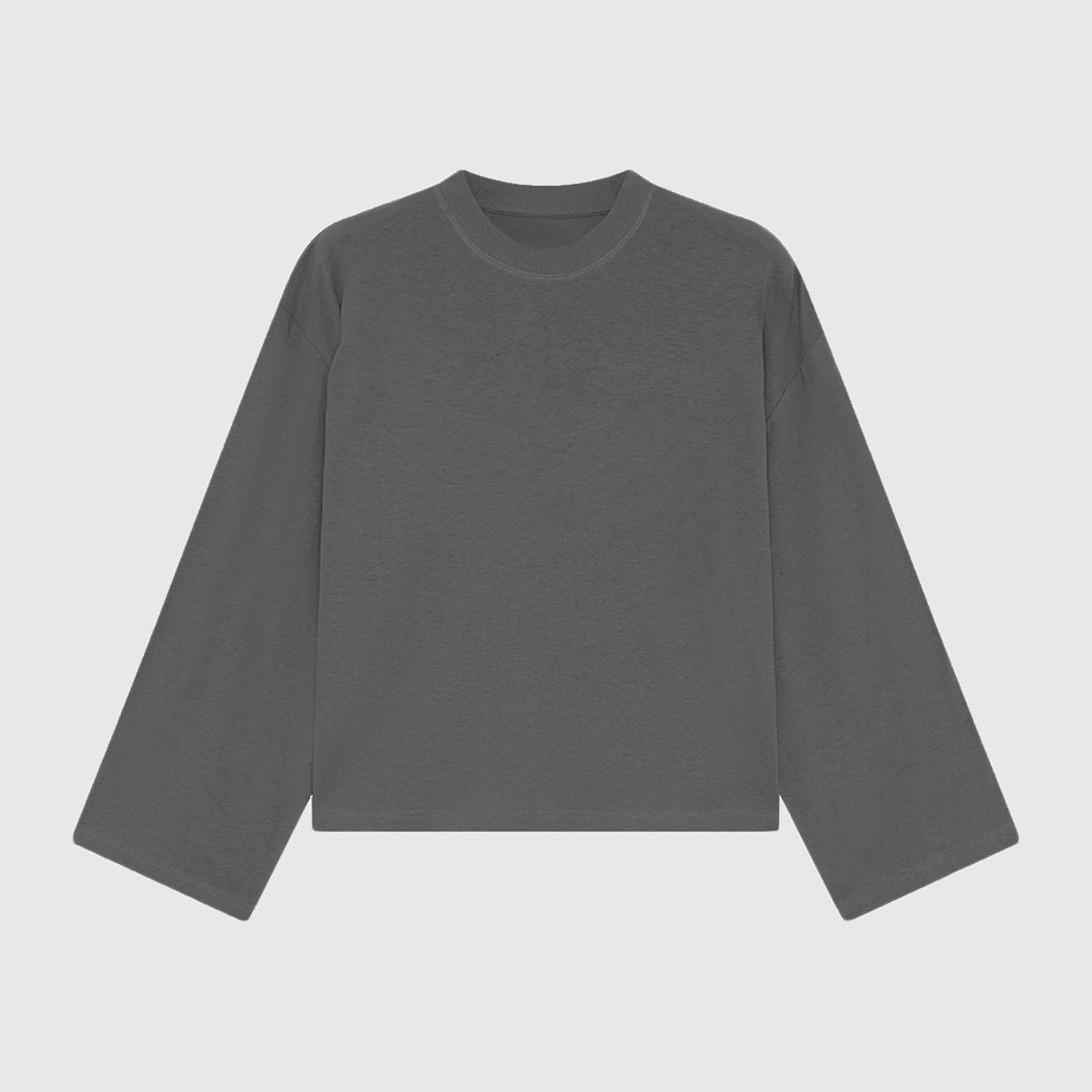 Unisex Heavyweight 100% Combed Cotton Cropped Long-Sleeve T-Shirt (305GSM)