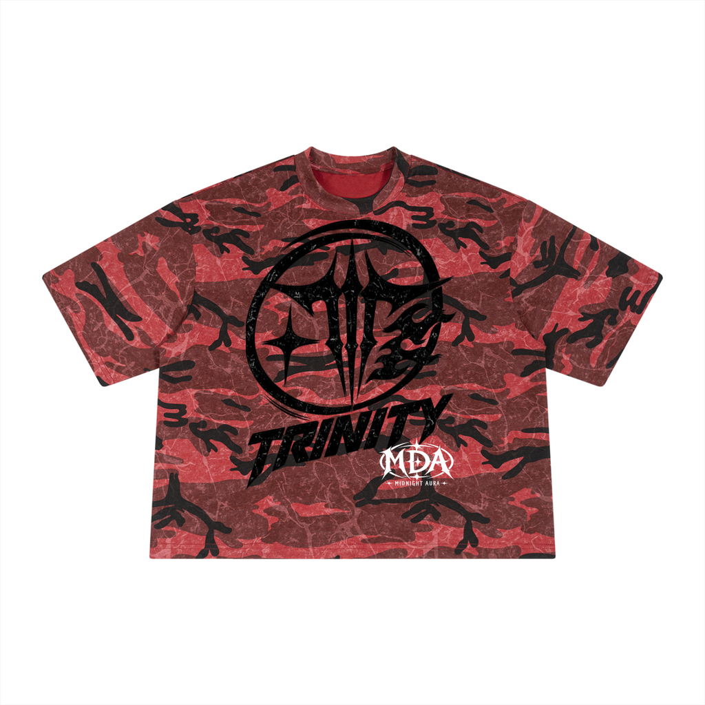 TRINITY Unisex Boxy Camo Print T-Shirt
