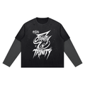 TRINITY Unisex Vintage Wash Distressed Layer T-Shirt