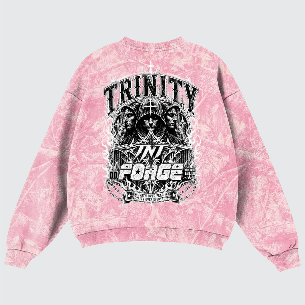 TRINITY Unisex Heavyweight Oversized Camo Fleece Crewneck Sweatshirt (360GSM)