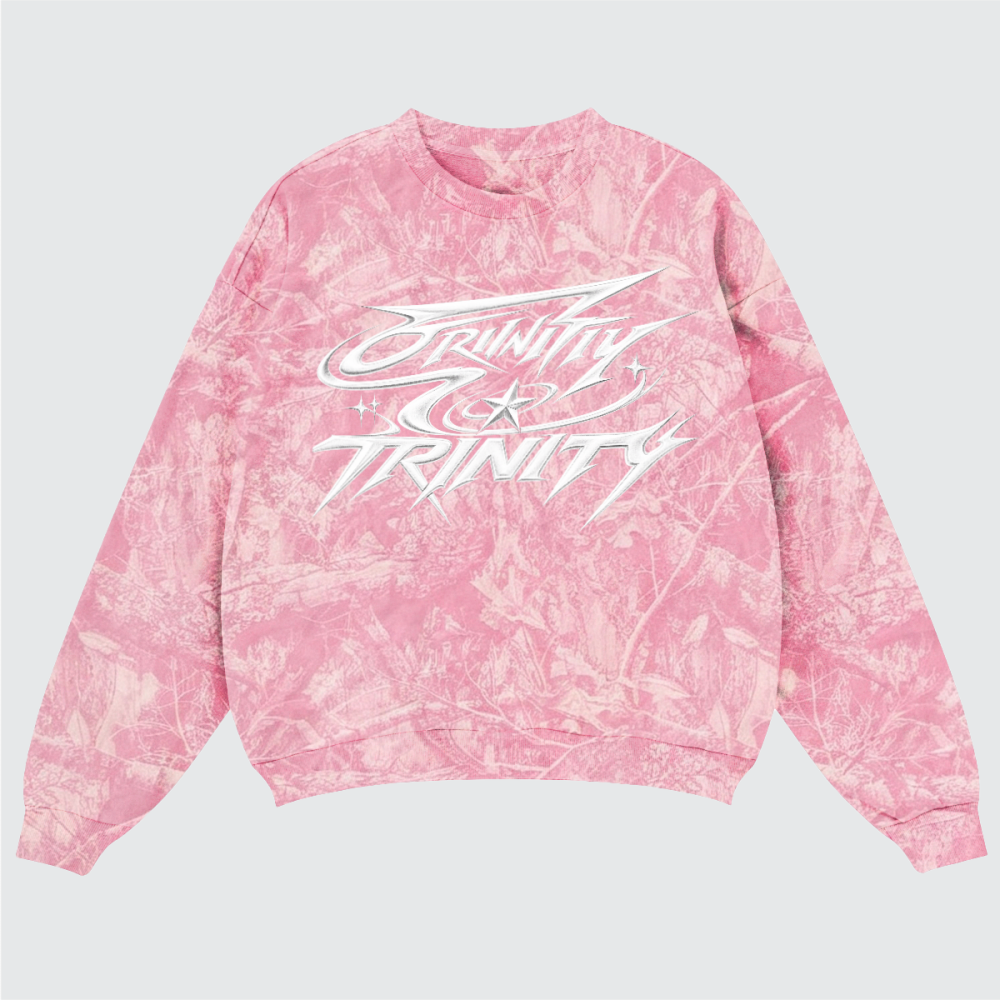 TRINITY Unisex Heavyweight Oversized Camo Fleece Crewneck Sweatshirt (360GSM)