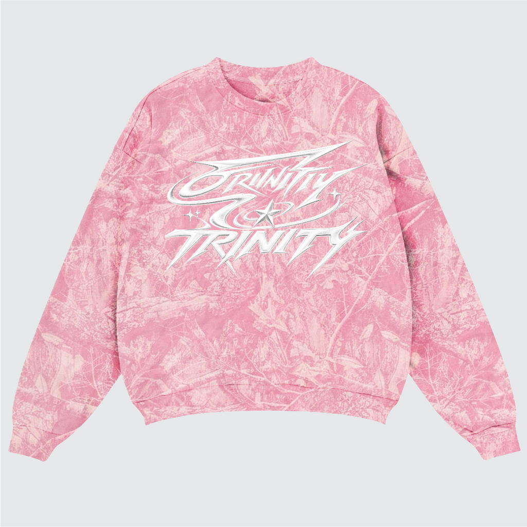 TRINITY Unisex Heavyweight Oversized Camo Fleece Crewneck Sweatshirt (360GSM)