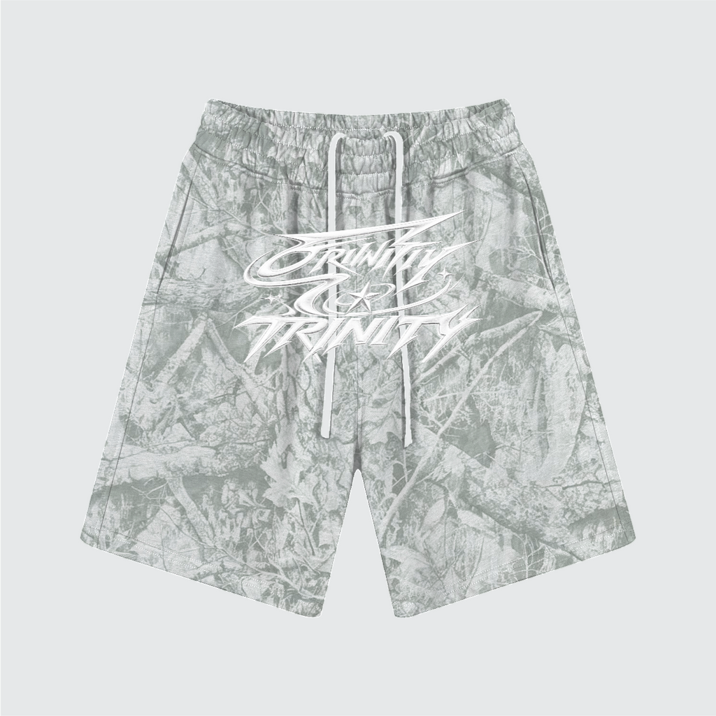 TRINITY Unisex Heavyweight Camo Fleece Shorts (360GSM)