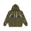 TRINITY Unisex Camo-Splice Raglan Zip Hoodie