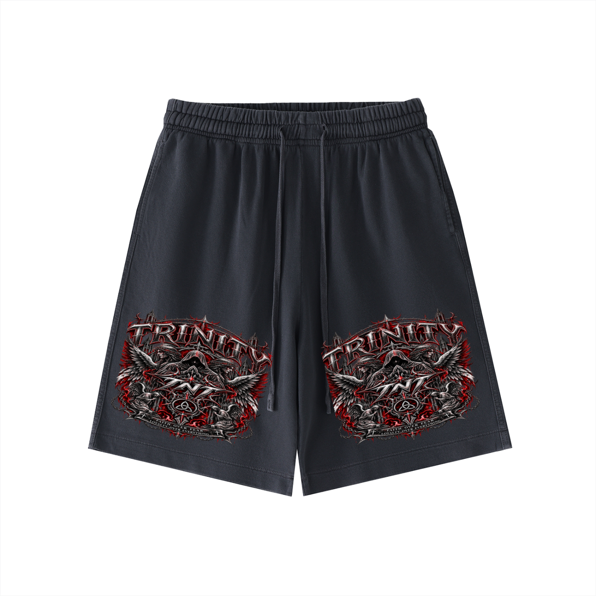 TRINITY Vintage Wash Cotton Shorts