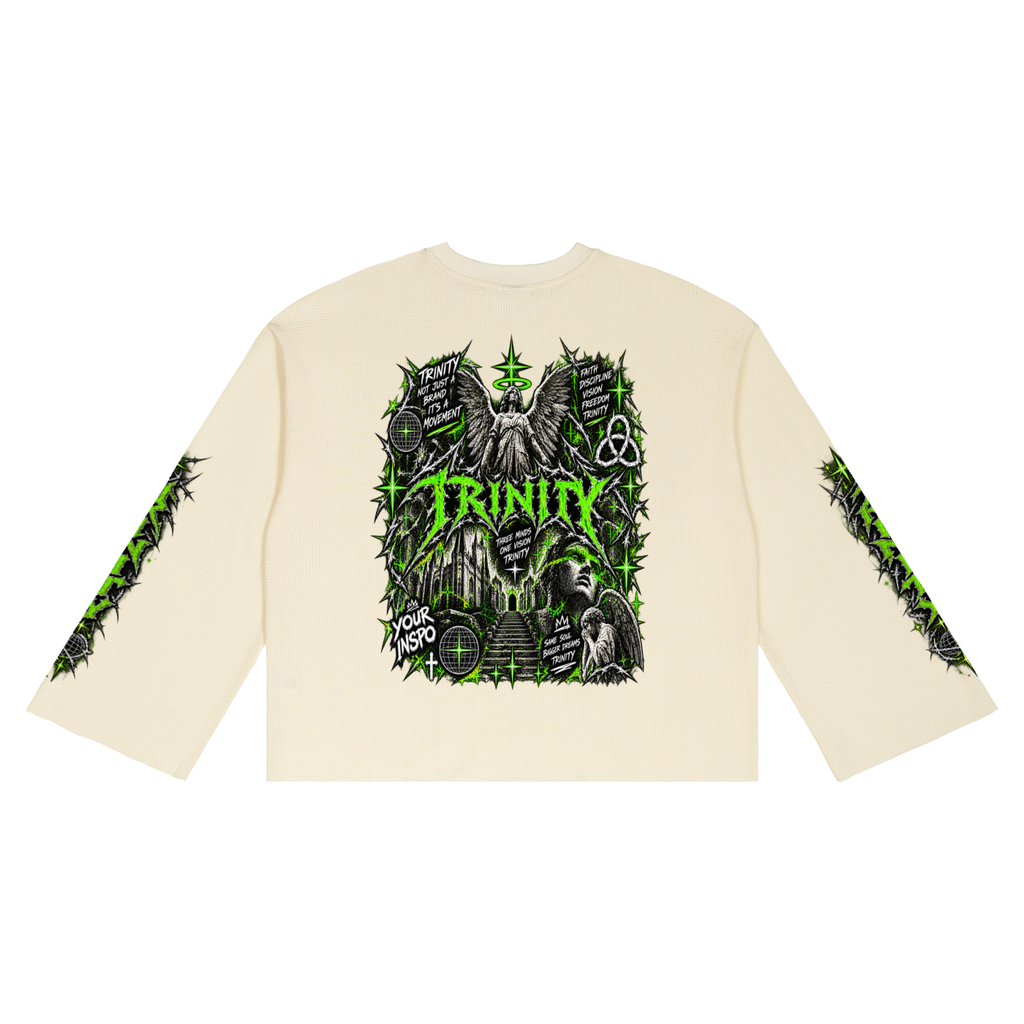 TRINITY Unisex Waffle Raw Edge T-Shirt