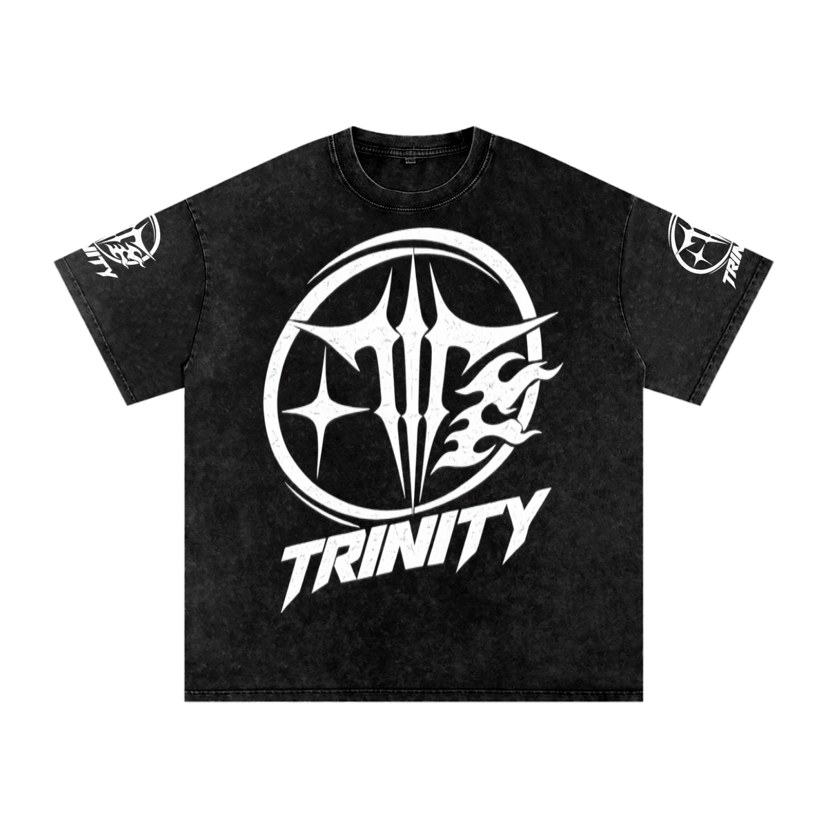 TRINITY Snow Washed Oversized Cotton T-Shirt