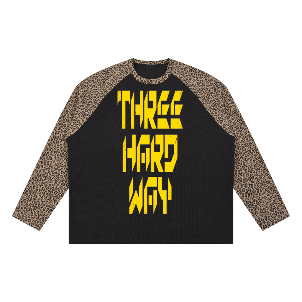 TRINITY Unisex Leopard Panel Raglan Sleeve T-Shirt
