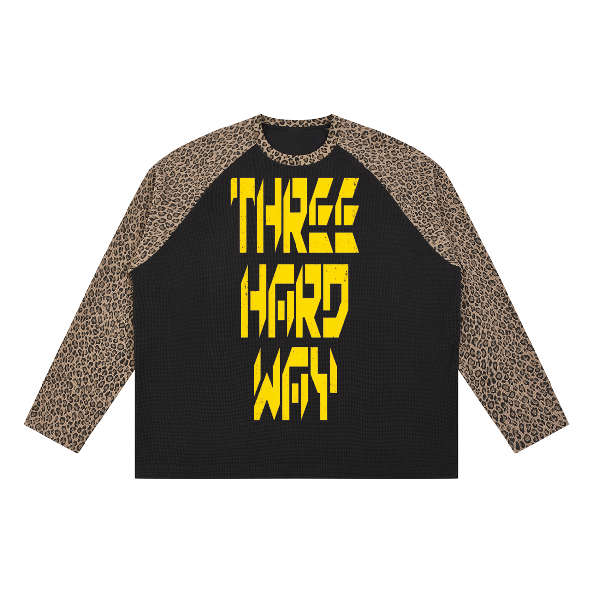 TRINITY Unisex Leopard Panel Raglan Sleeve T-Shirt