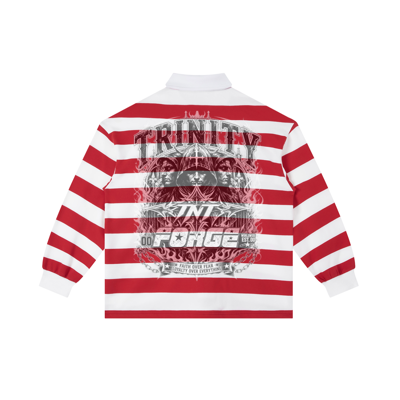 TRINITY Color Block Stripe Polo Shirt