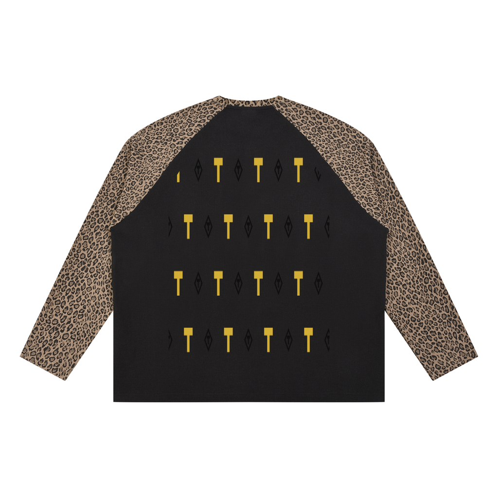 TRINITY Unisex Leopard Panel Raglan Sleeve T-Shirt