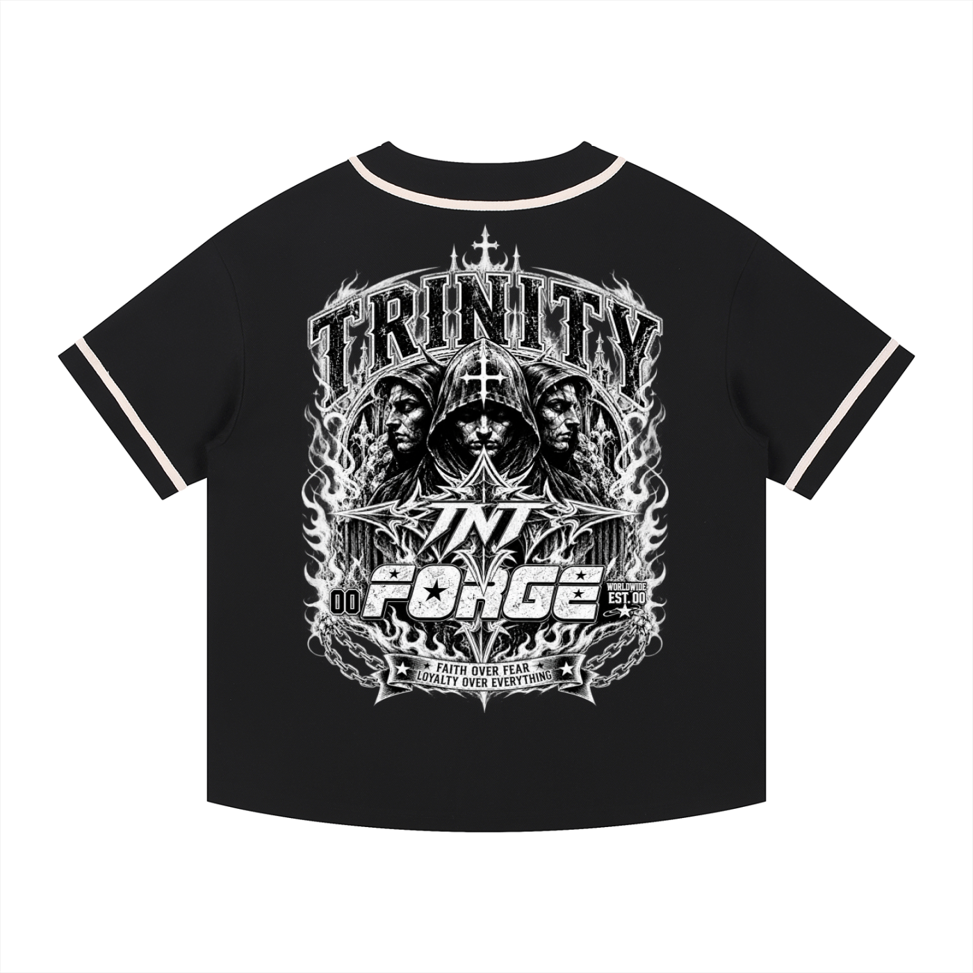 TRINITY Contrast Piped Button-Up Jersey