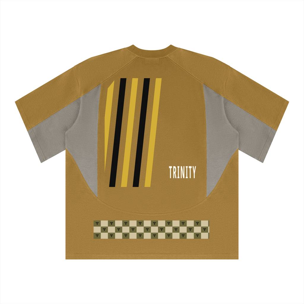 TRINITY X MIDNIGHT AURA Unisex Color Block Paneling T-Shirt