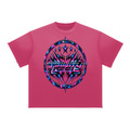 TRINITY MIDNIGHT AURA Sun Fade Raw Edge T-Shirt