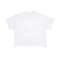 TRINITY Vintage Wash Boxy Distressed Hem T-Shirt