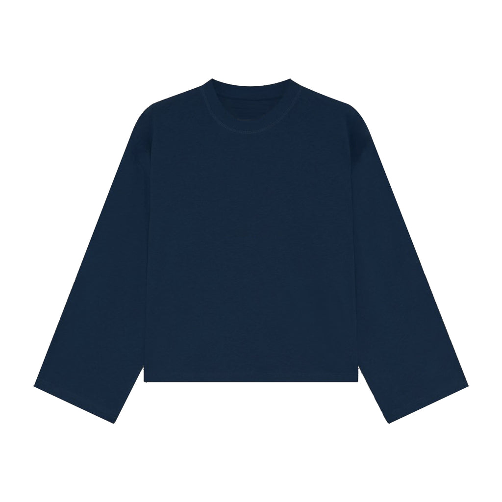 Unisex Heavyweight 100% Combed Cotton Cropped Long-Sleeve T-Shirt (305GSM)