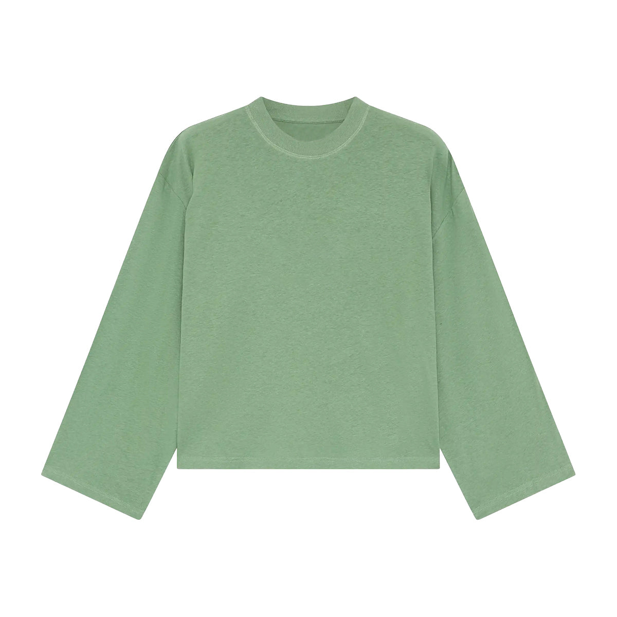 Unisex Heavyweight 100% Combed Cotton Cropped Long-Sleeve T-Shirt (305GSM)