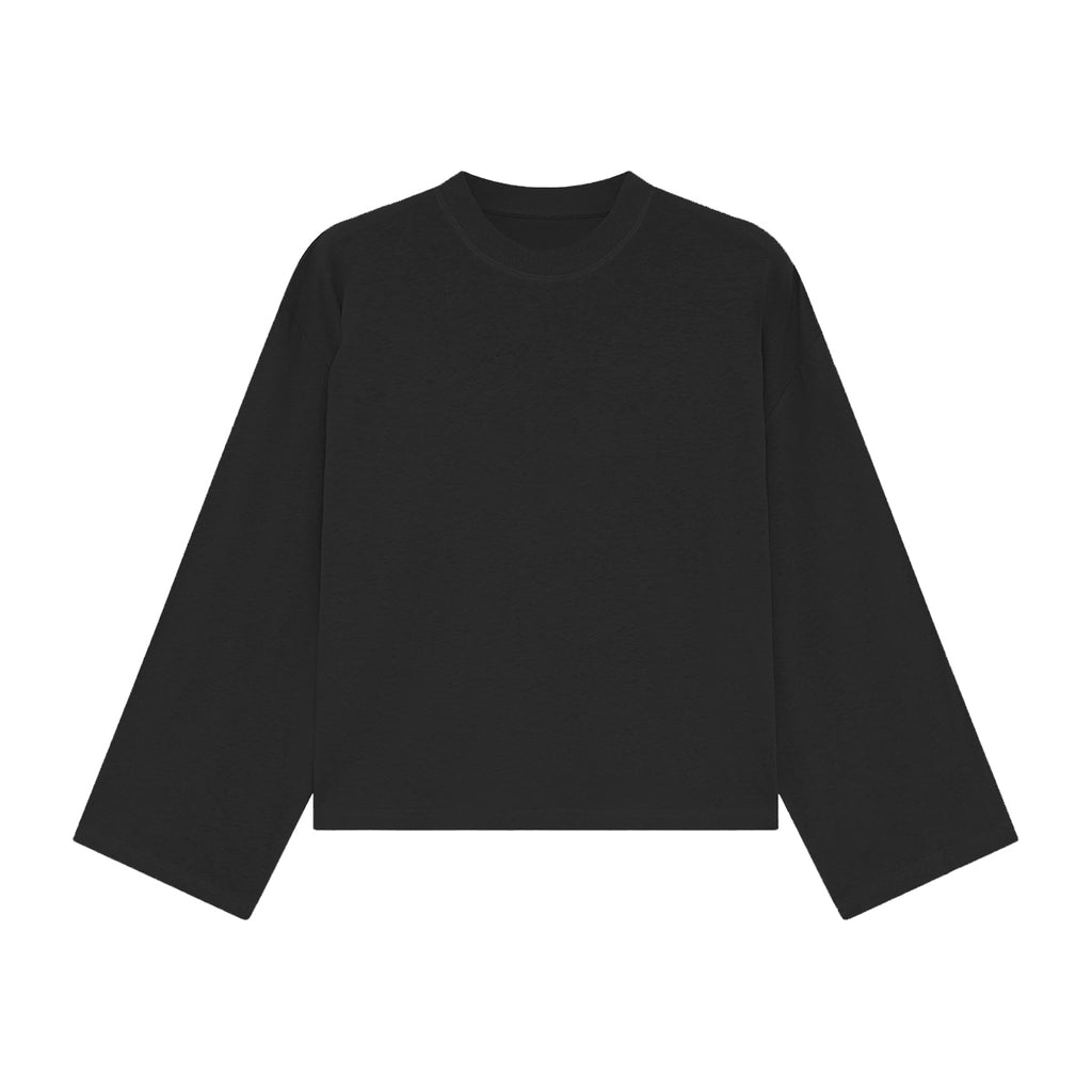 Unisex Heavyweight 100% Combed Cotton Cropped Long-Sleeve T-Shirt (305GSM)