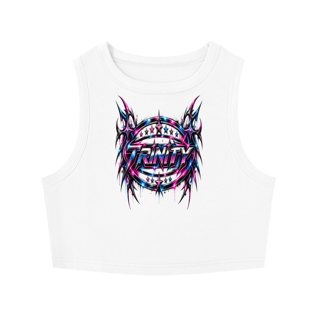 TRINITY Women's Tight Crewneck Crop Tank Top