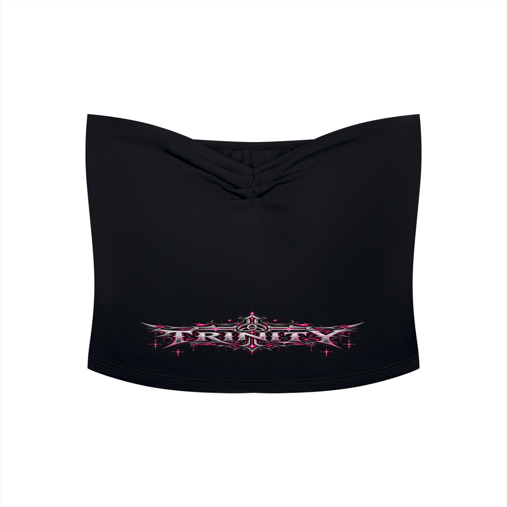 TRINITY Women's Ruched Cropped Tube Top