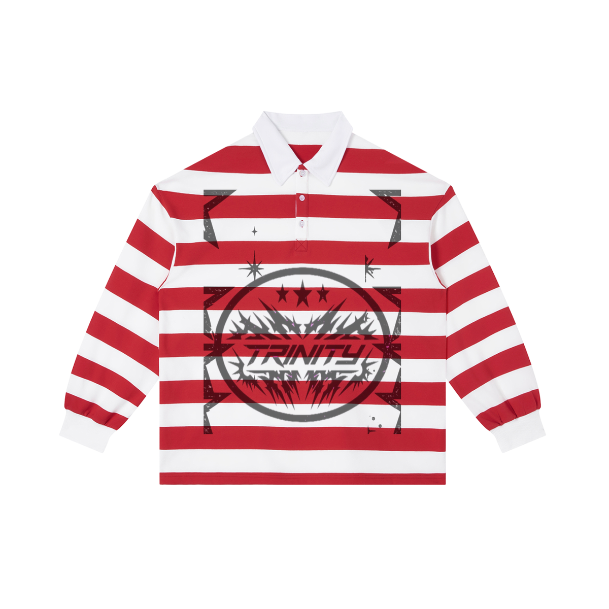TRINITY Color Block Stripe Polo Shirt