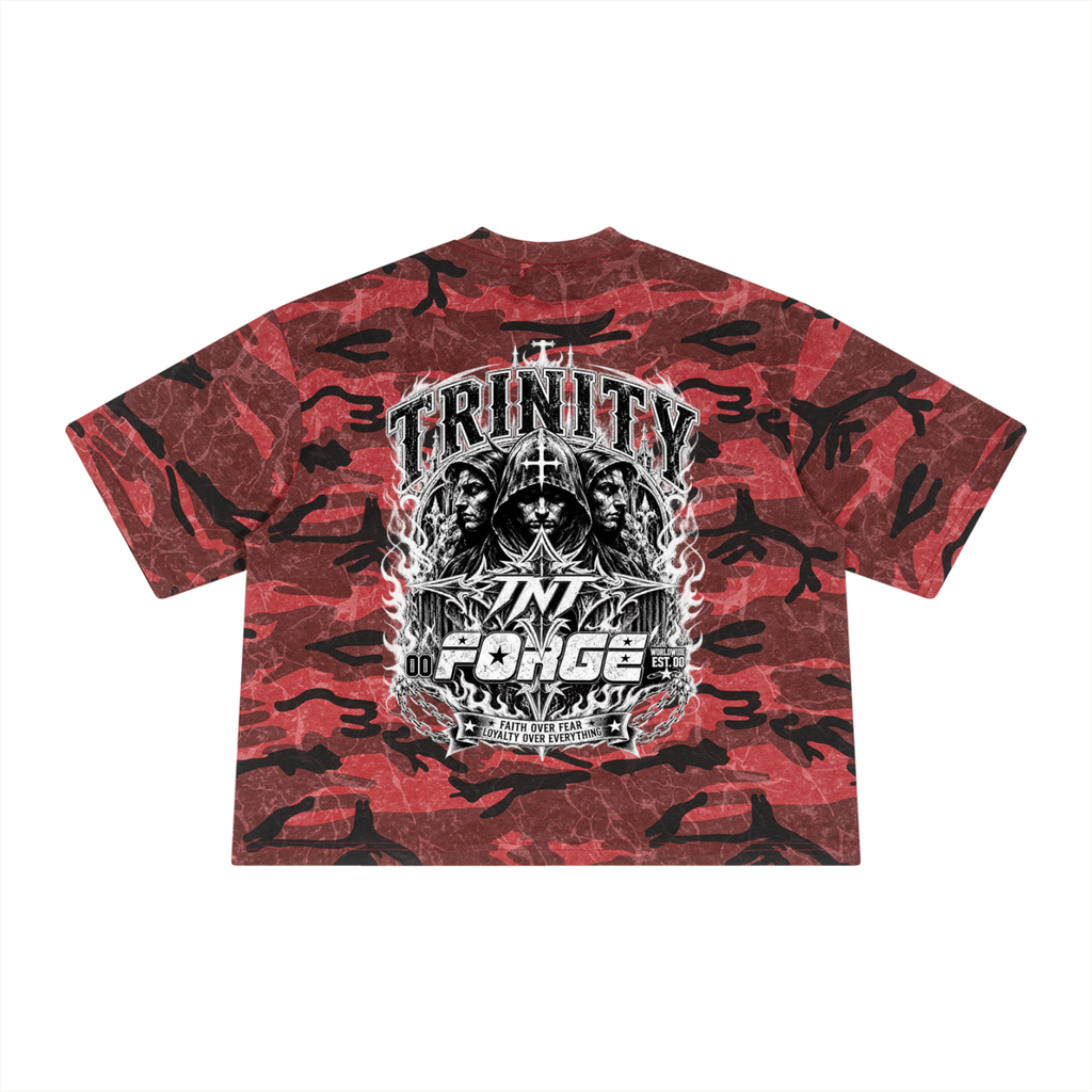 TRINITY Unisex Boxy Camo Print T-Shirt
