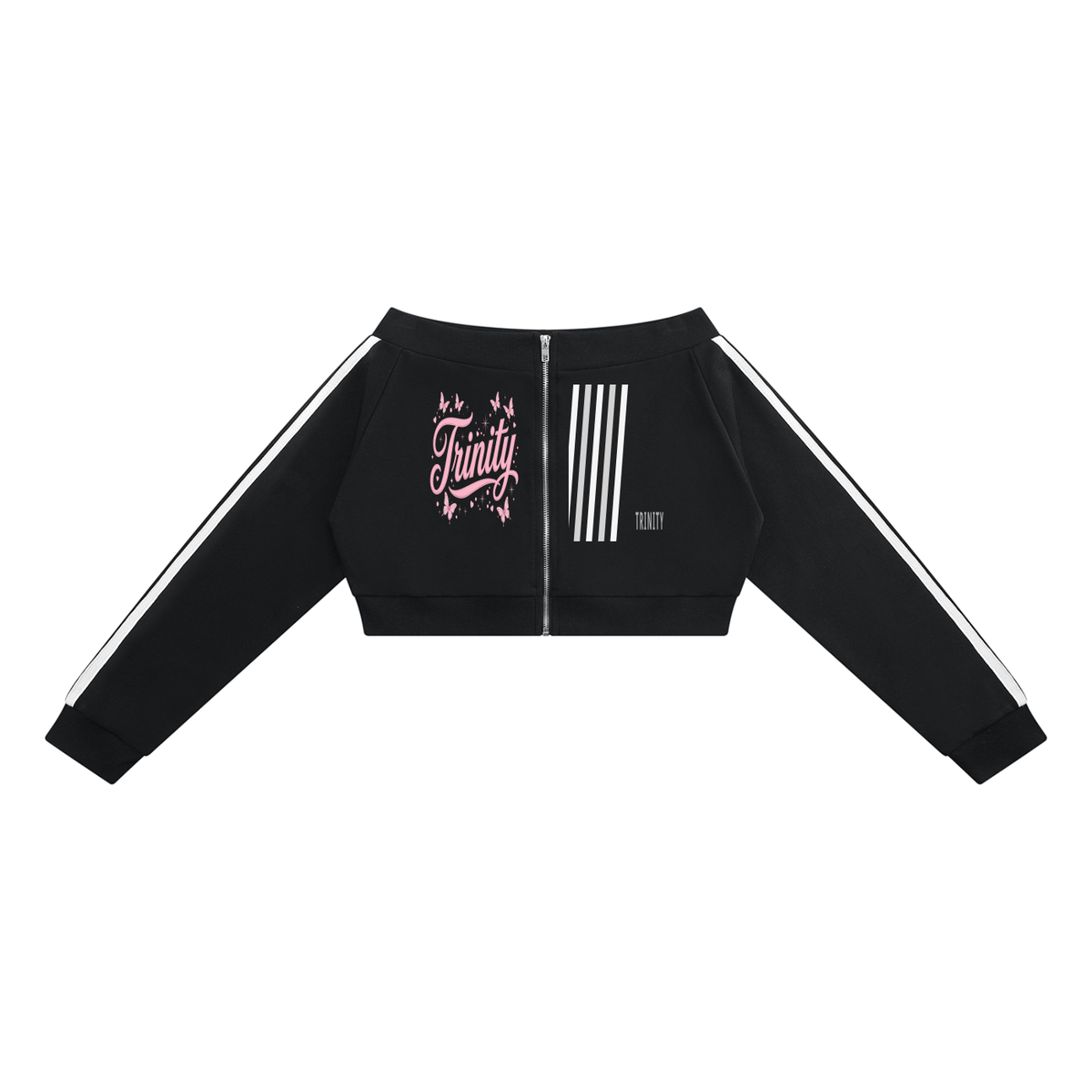 TRINITY Women's Off-Shoulder Full Zip Hoodie