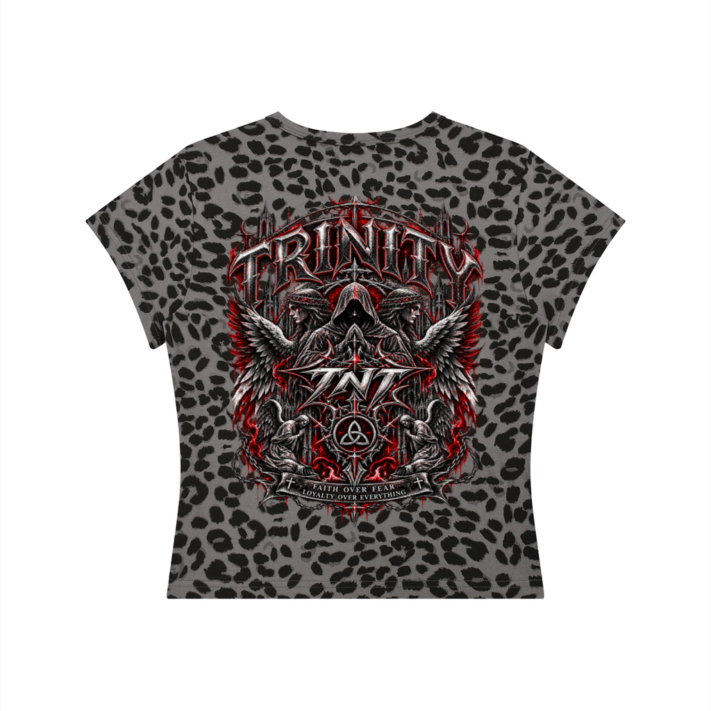 TRINITY Women’s Leopard Print Crop T-Shirt