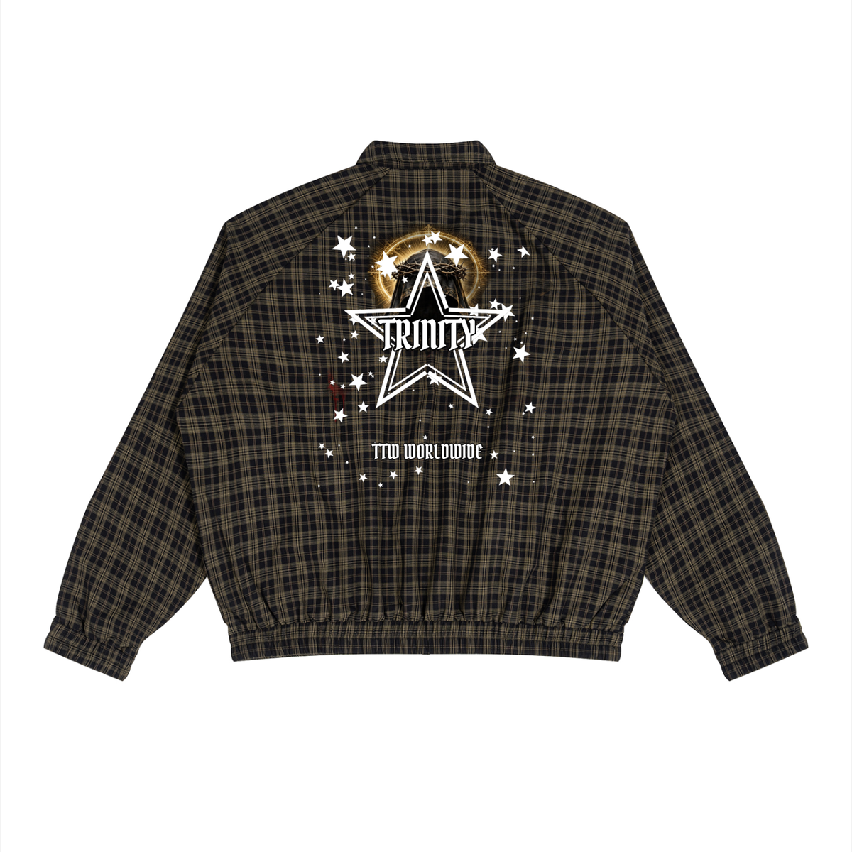 TRINITY Unisex Plaid Full-Zip Track Jacket
