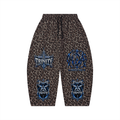 TRINITY X MIDNIGHT AURA Unisex Leopard Barrel Leg Sweatpants