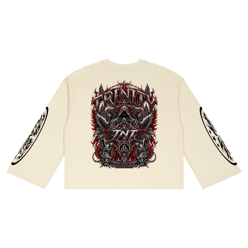 TRINITY Unisex Waffle Raw Edge T-Shirt