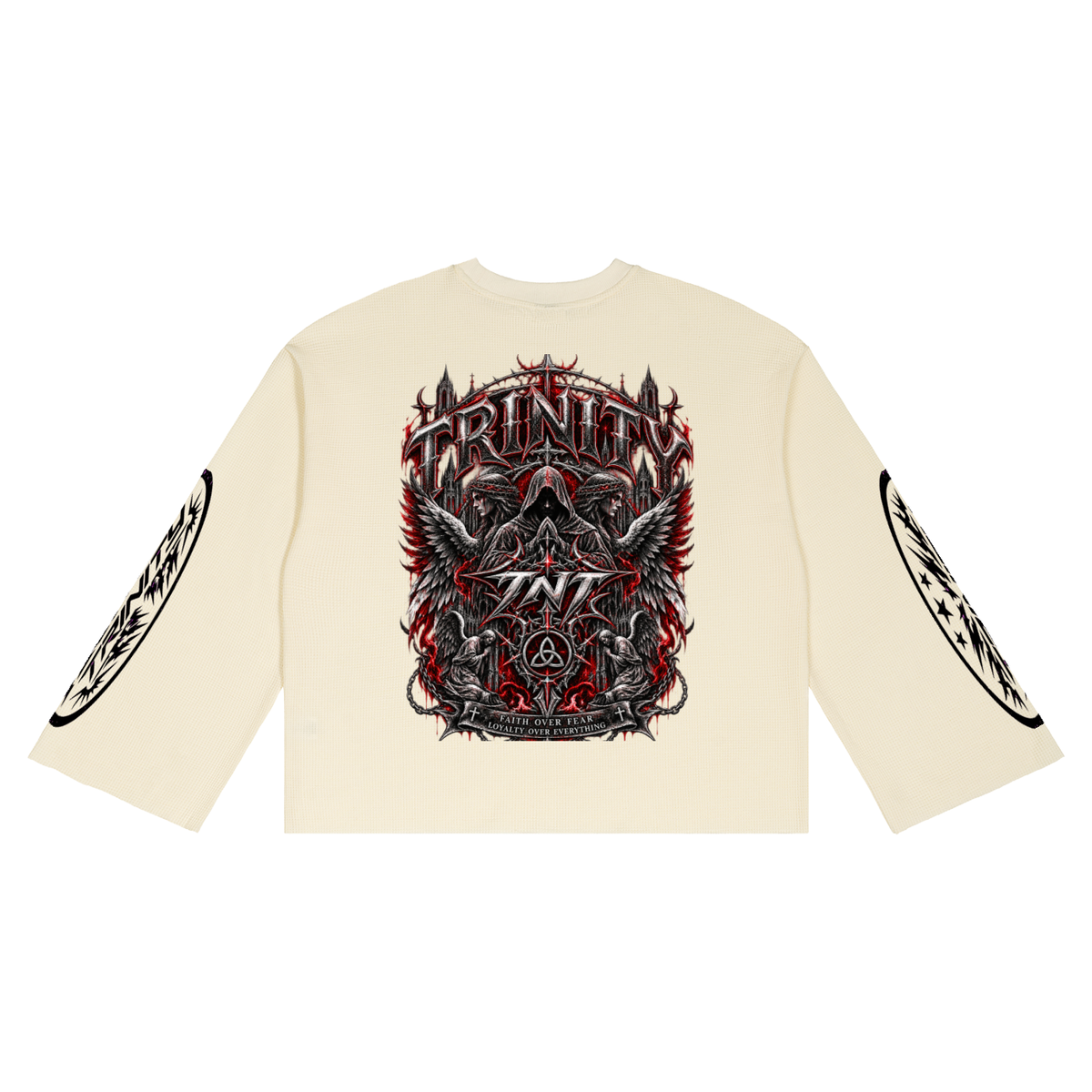 TRINITY Unisex Waffle Raw Edge T-Shirt