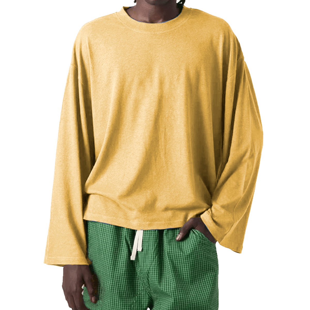 Unisex Heavyweight 100% Combed Cotton Cropped Long-Sleeve T-Shirt (305GSM)