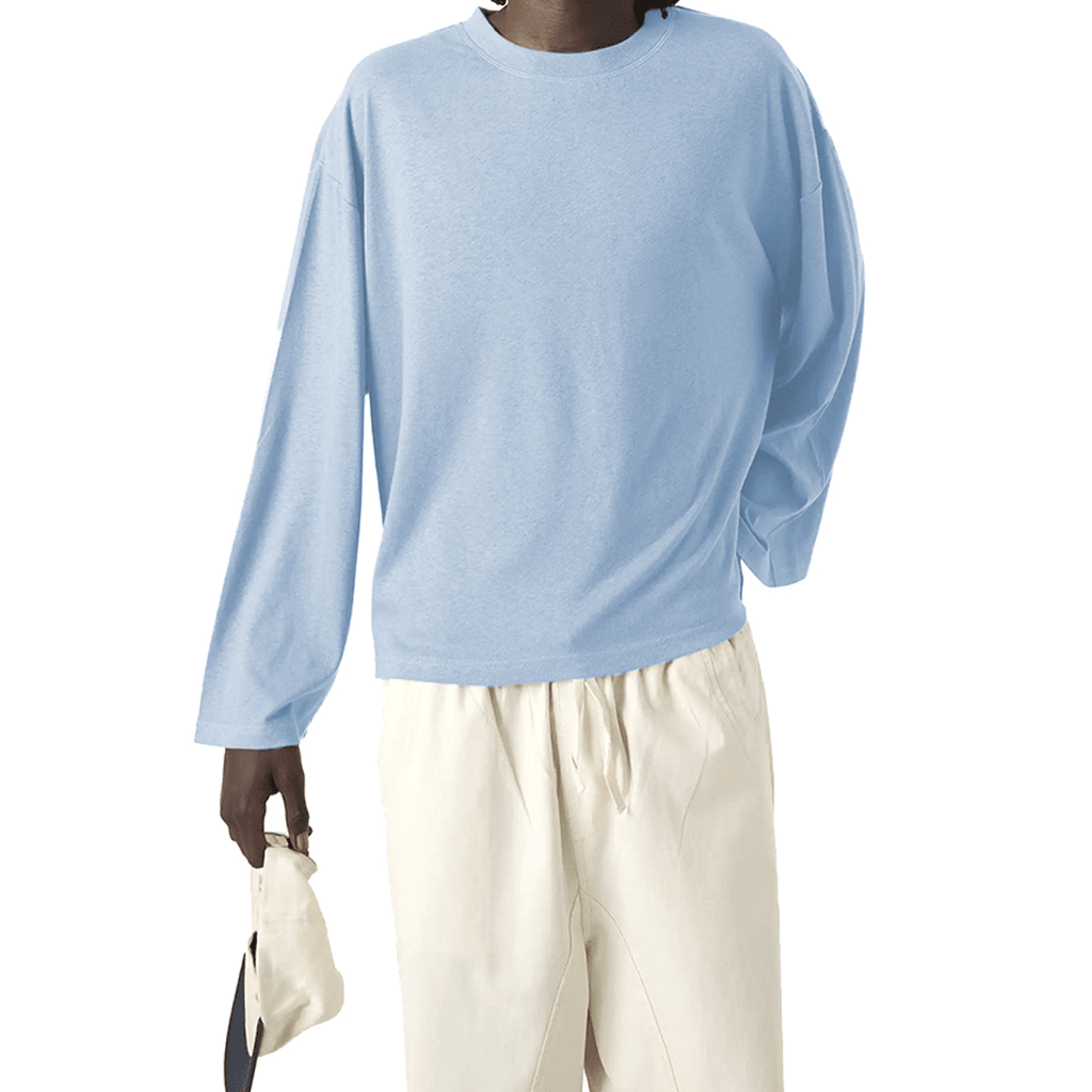 Unisex Heavyweight 100% Combed Cotton Cropped Long-Sleeve T-Shirt (305GSM)