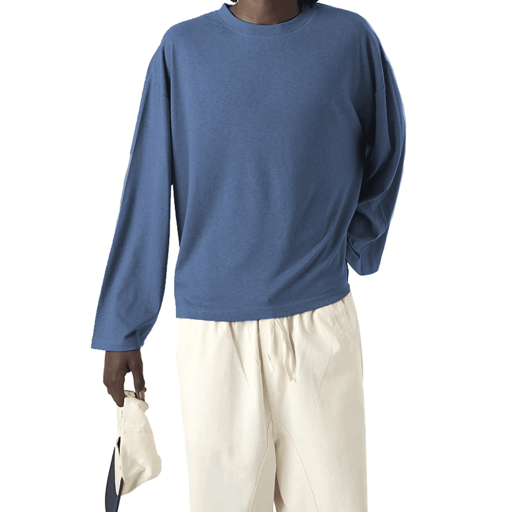 Unisex Heavyweight 100% Combed Cotton Cropped Long-Sleeve T-Shirt (305GSM)